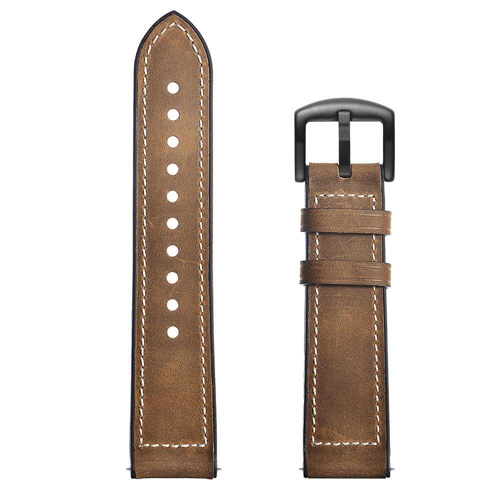 Correa de piel de primera calidad Amazfit GTS/GTS 2 Marrón
