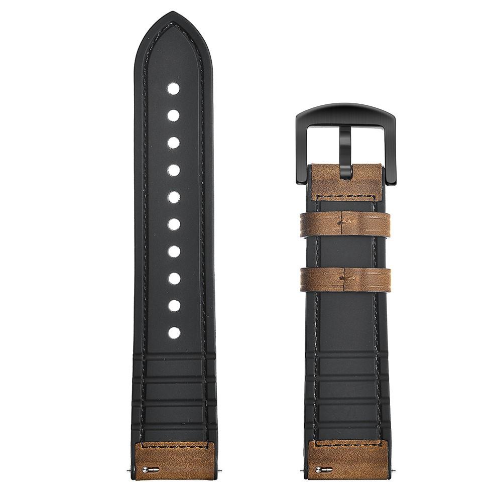 Correa de piel de primera calidad Amazfit GTS/GTS 2 Marrón