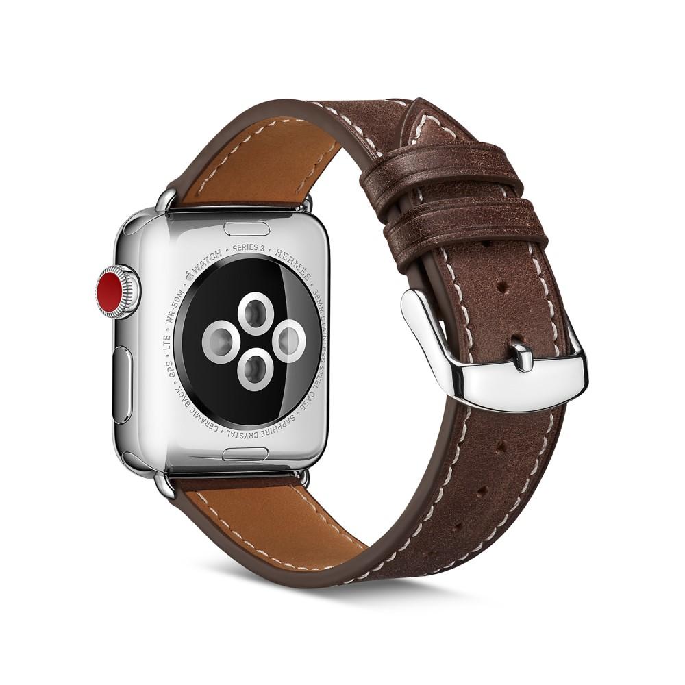 Correa de Piel Apple Watch Series 7 41mm Marrón