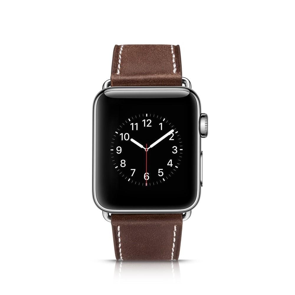 Correa de Piel Apple Watch Series 7 41mm Marrón