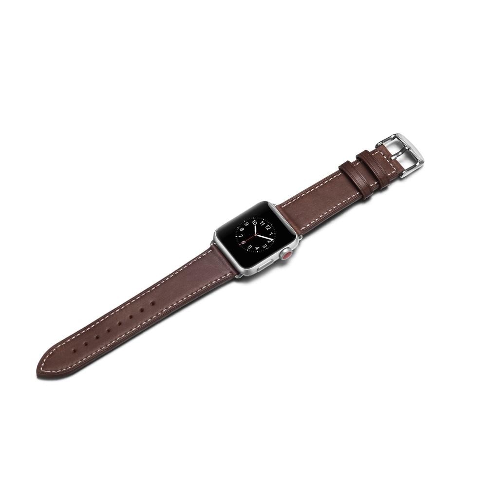 Correa de Piel Apple Watch Series 7 41mm Marrón