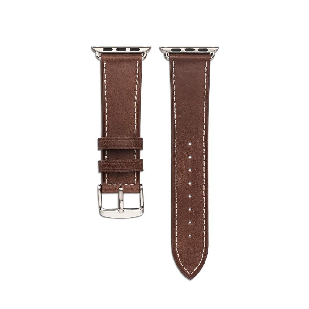 Correa de Piel Apple Watch Series 7 41mm Marrón