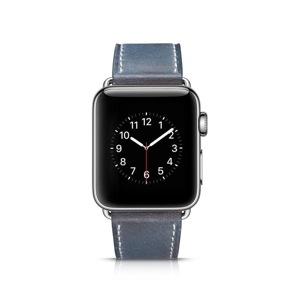 Correa de Piel Apple Watch Series 7 41mm Azul