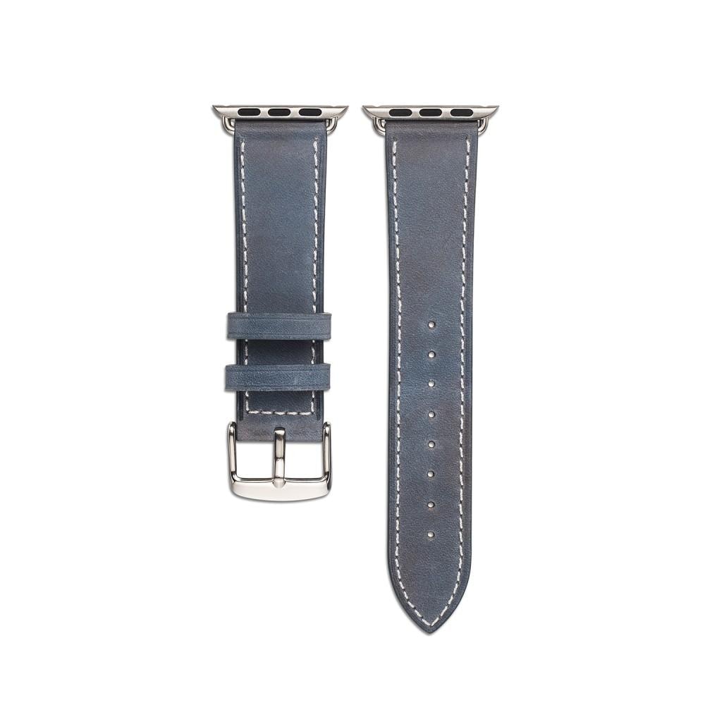 Correa de Piel Apple Watch Series 7 41mm Azul