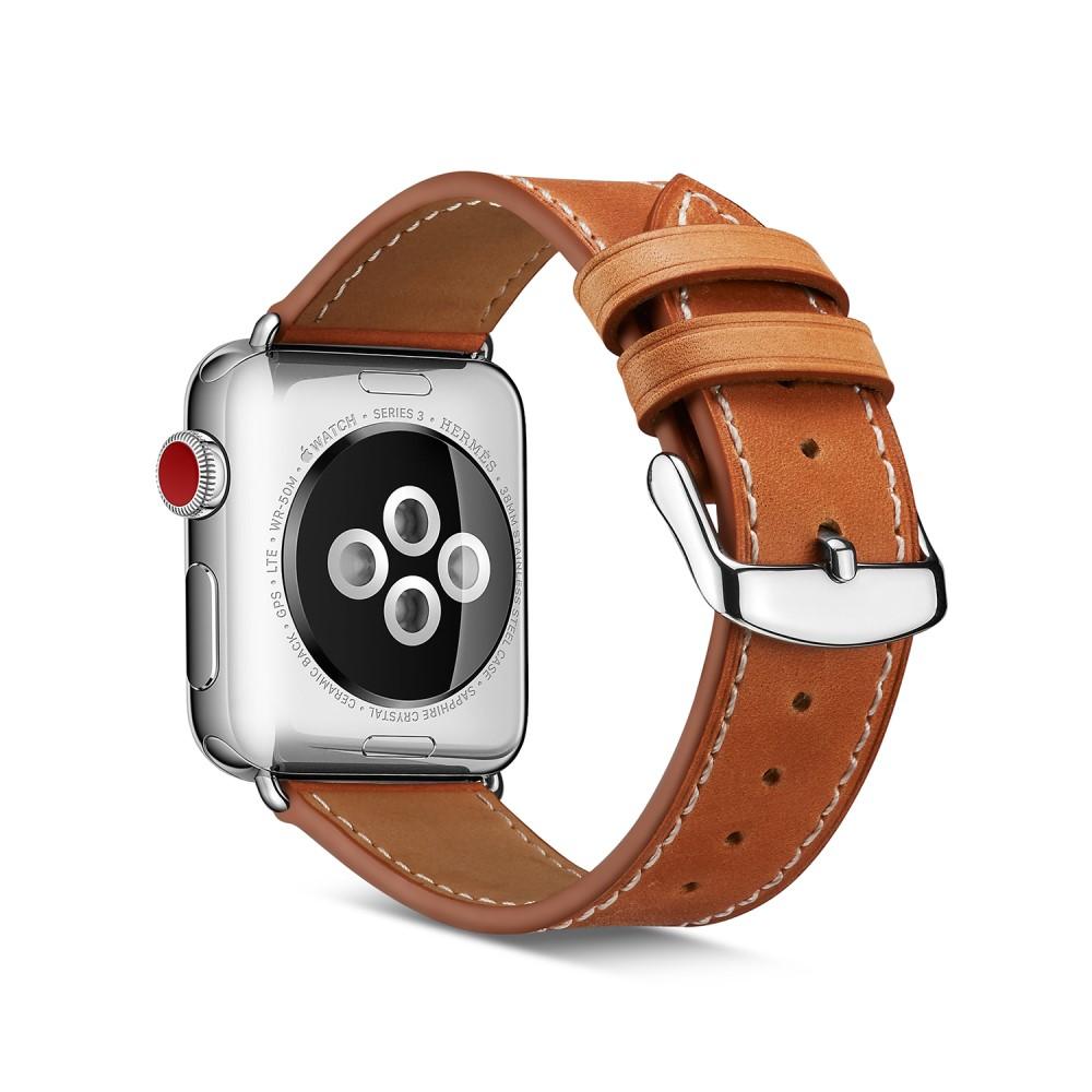 Correa de Piel Apple Watch Series 8 45mm Marrón