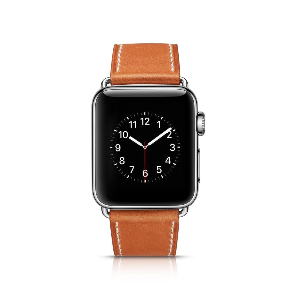 Correa de Piel Apple Watch Series 8 45mm Marrón