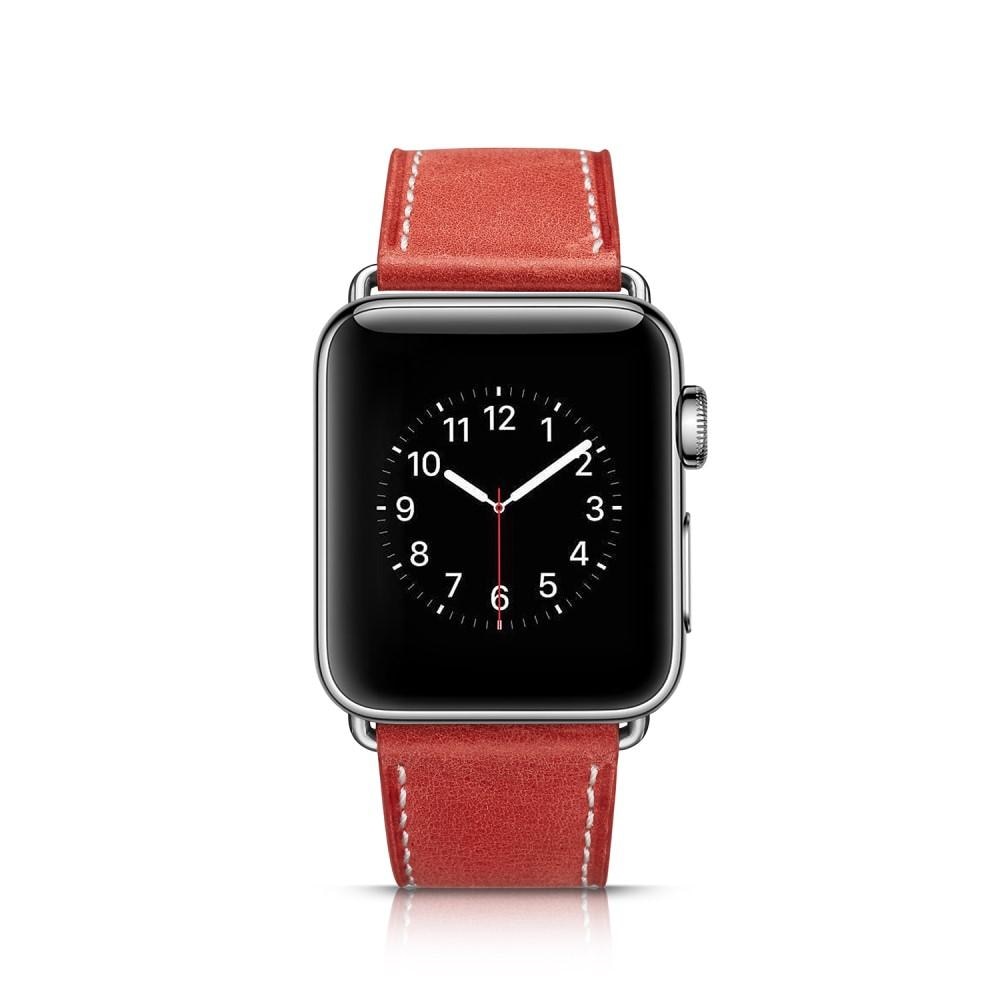 Correa de Piel Apple Watch 42/44/45 mm Rojo
