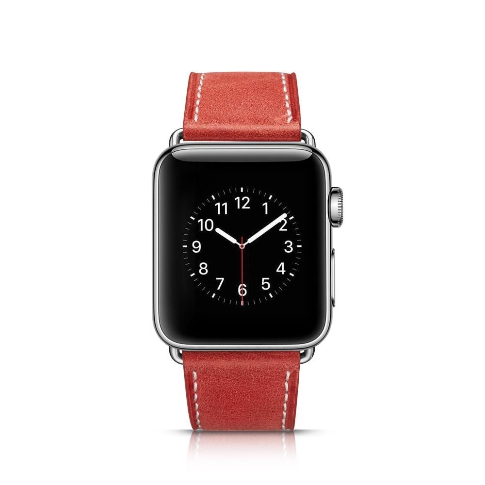 Correa de Piel Apple Watch 40mm rojo