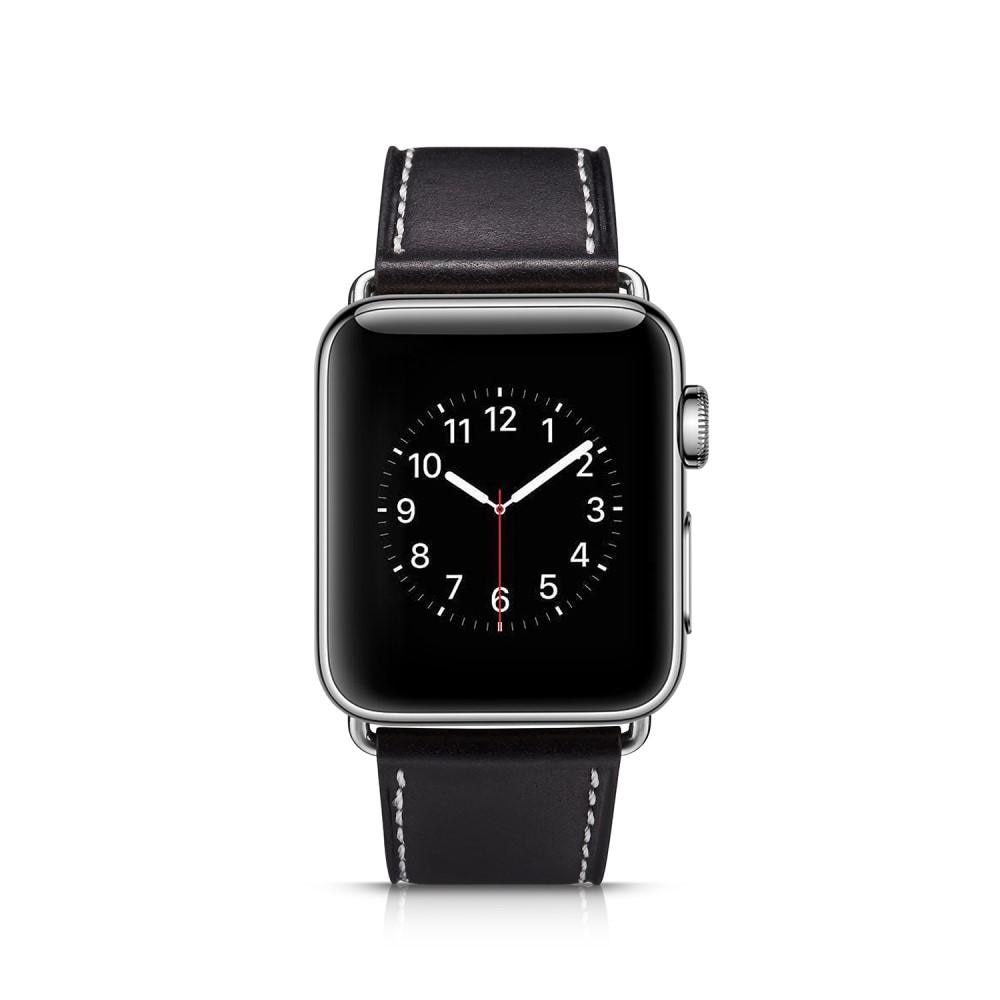 Correa de Piel Apple Watch Series 4-6 44mm Negro