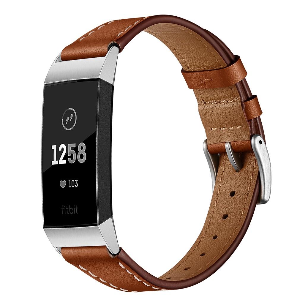 Correa de Piel Fitbit Charge 3/Charge 4 Marrón