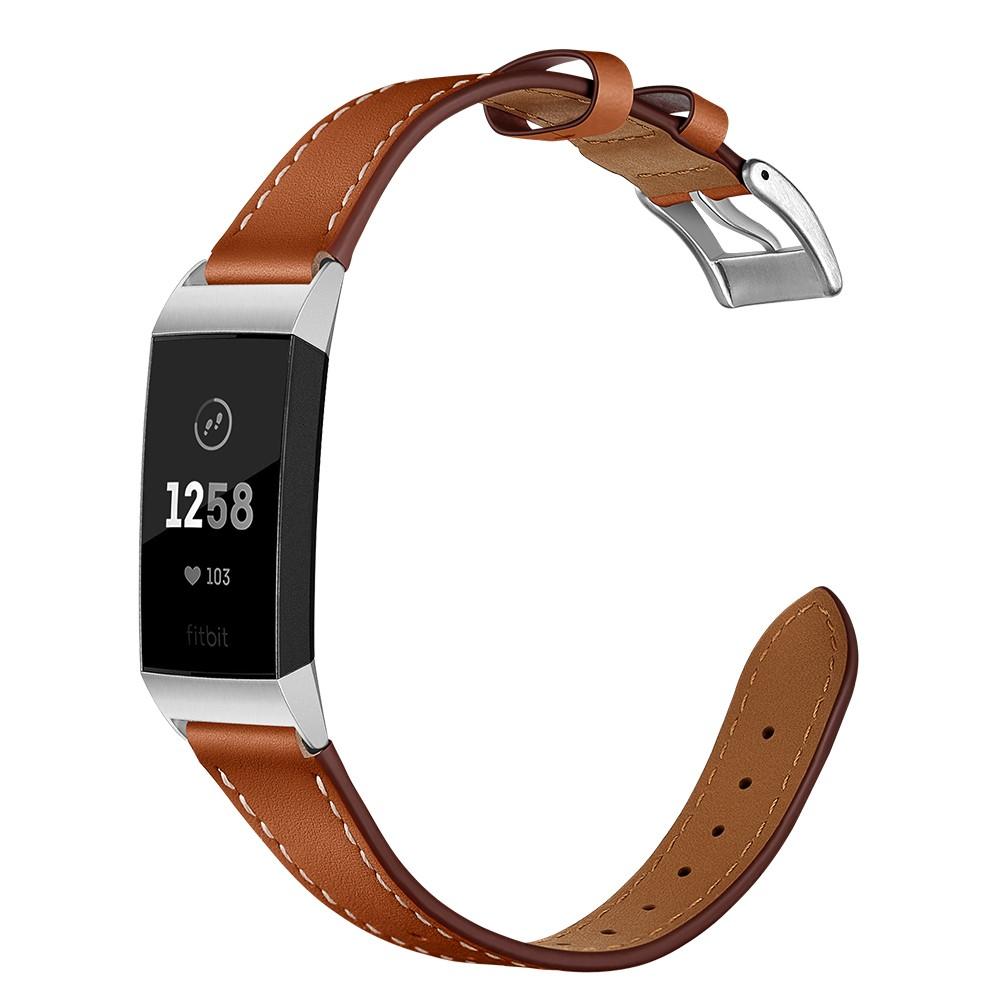 Correa de Piel Fitbit Charge 3/Charge 4 Marrón