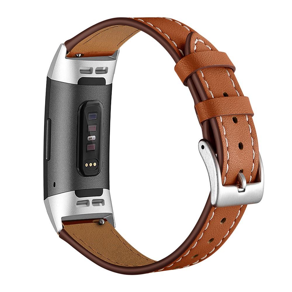 Correa de Piel Fitbit Charge 3/Charge 4 Marrón