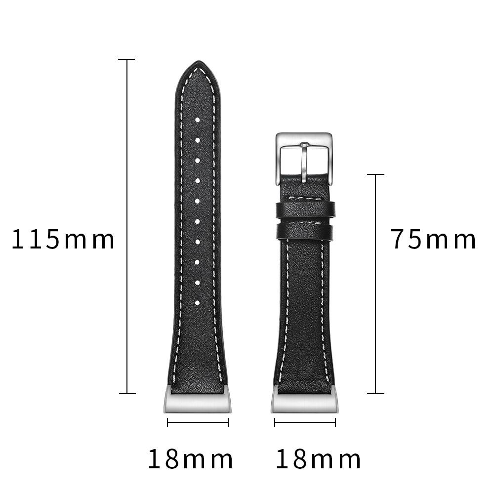 Correa de Piel Fitbit Charge 3/Charge 4 Negro