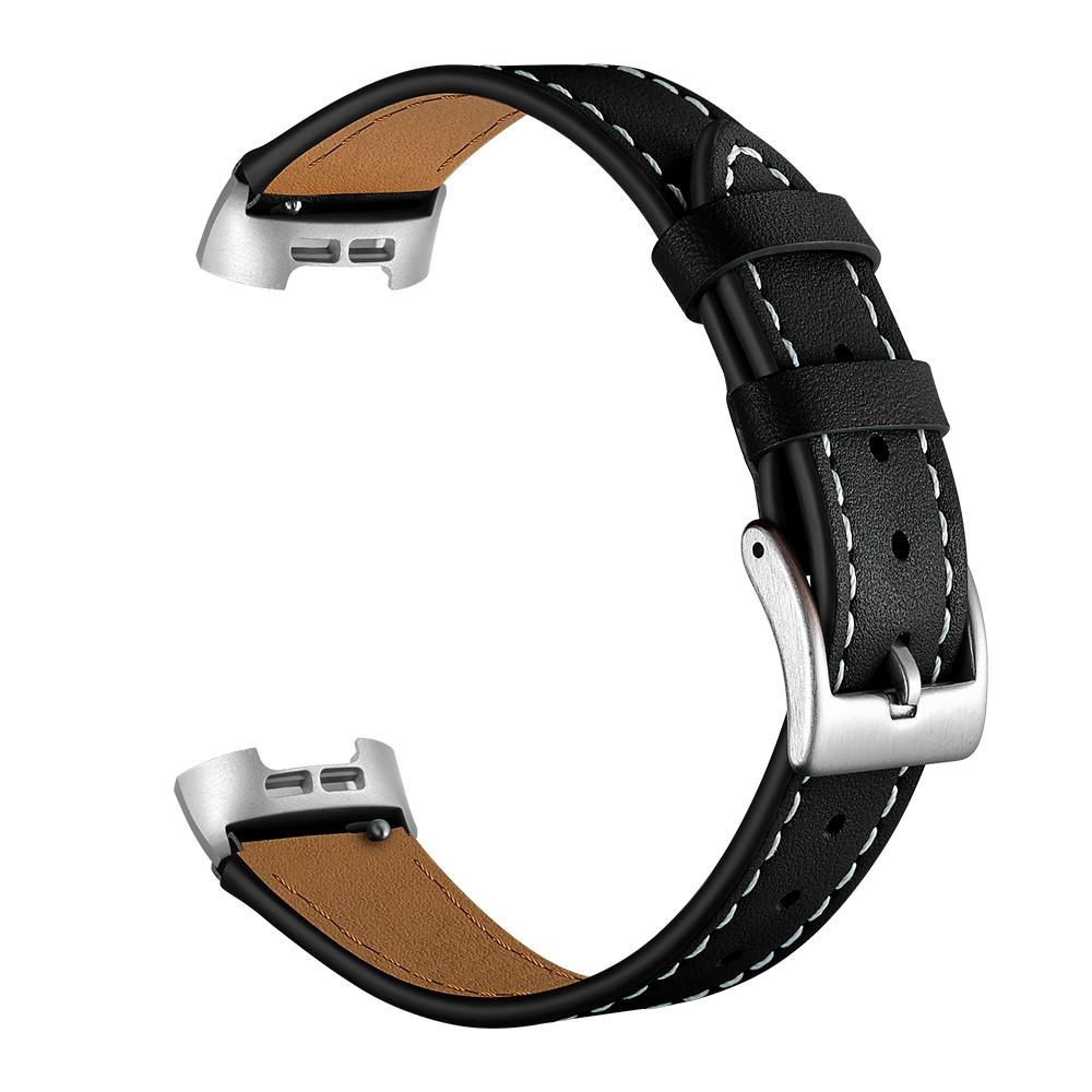 Correa de Piel Fitbit Charge 3/Charge 4 Negro