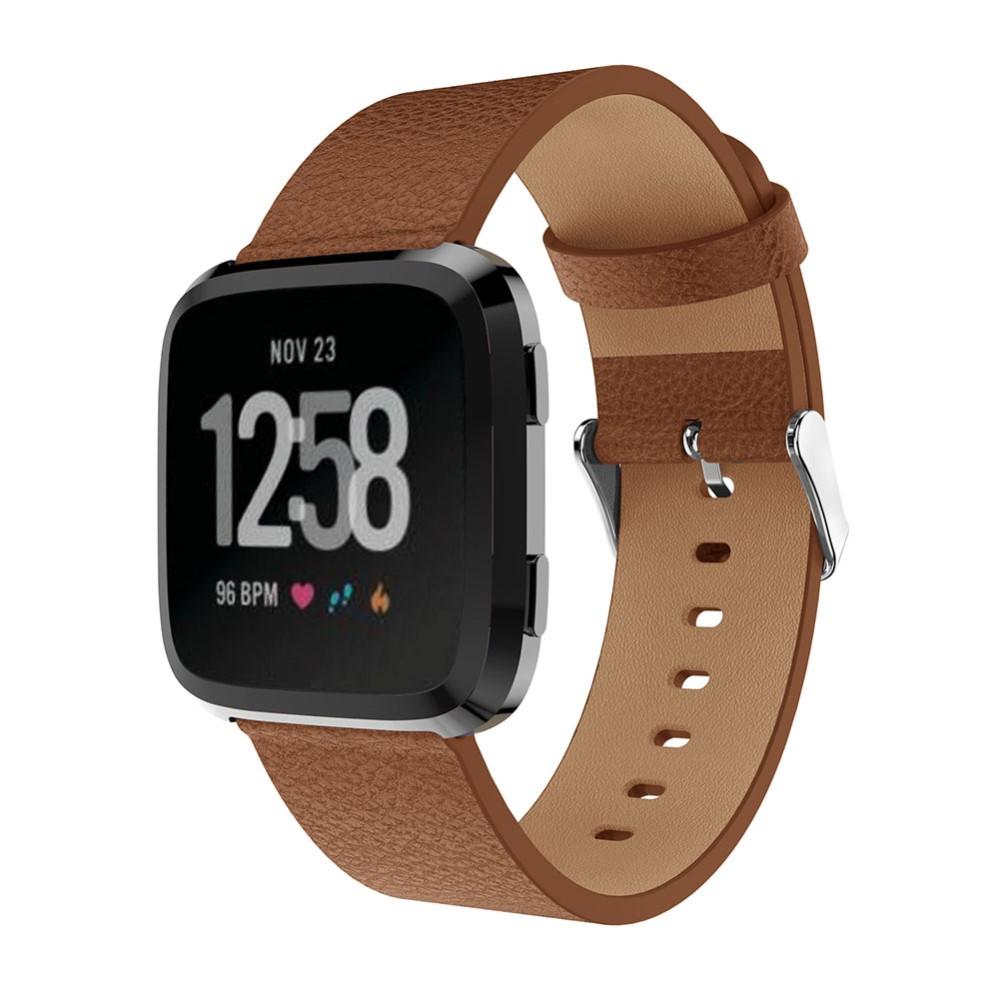 Correa de Piel Fitbit Versa/Versa 2 Marrón