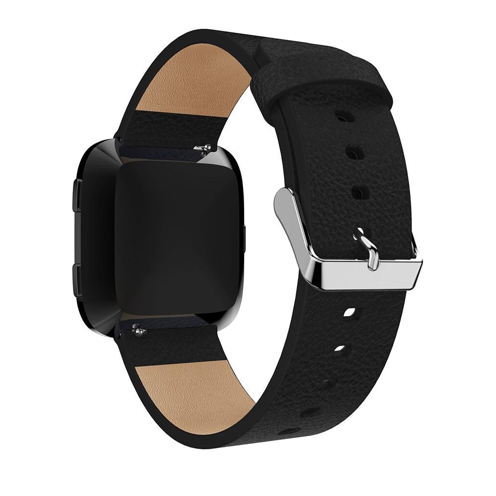 Correa de Piel Fitbit Versa/Versa 2 Negro