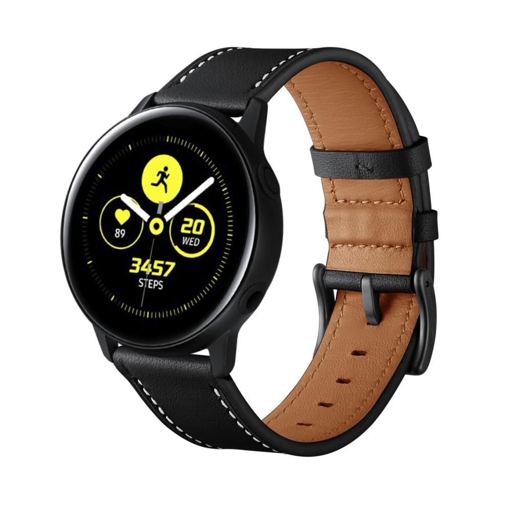 Correa de Piel Samsung Galaxy Watch 42mm/Watch Active Negro
