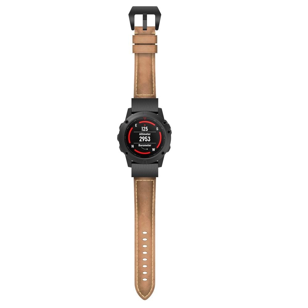 Correa de Piel Garmin Fenix 7 marrón