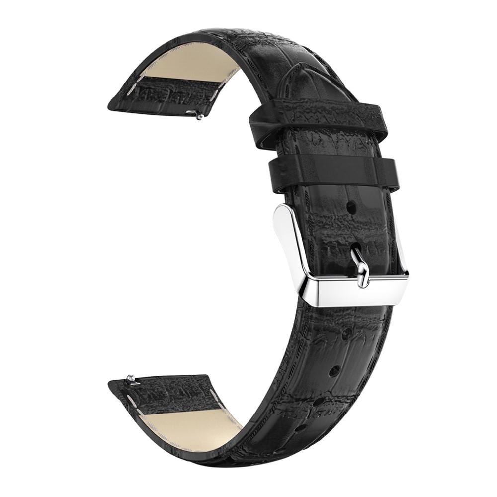 Cocodrilo Correa de piel Samsung Galaxy Watch Active Negro