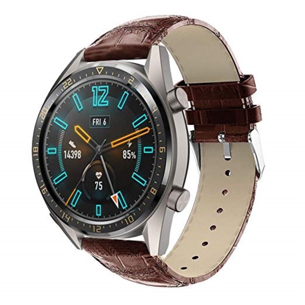 Cocodrilo Correa de piel Huawei Watch GT/GT 2 46mm/GT 2e Marrón