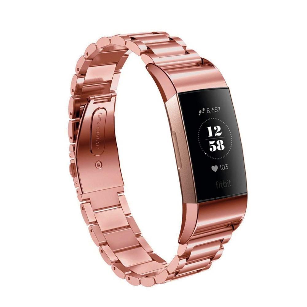 Correa de acero Fitbit Charge 3/4 Oro rosa