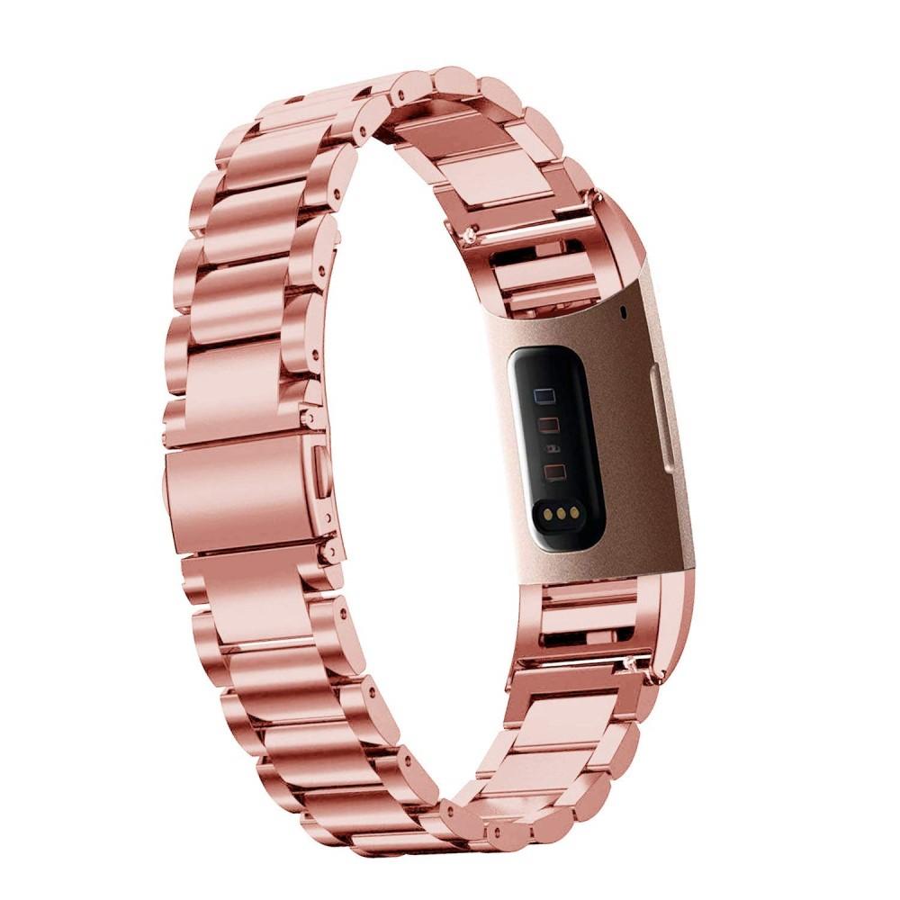Correa de acero Fitbit Charge 3/4 Oro rosa