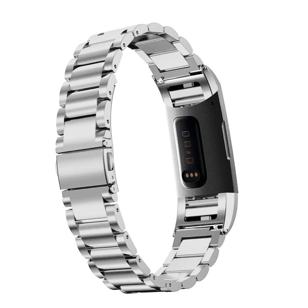 Correa de acero Fitbit Charge 3/Charge 4 Plata