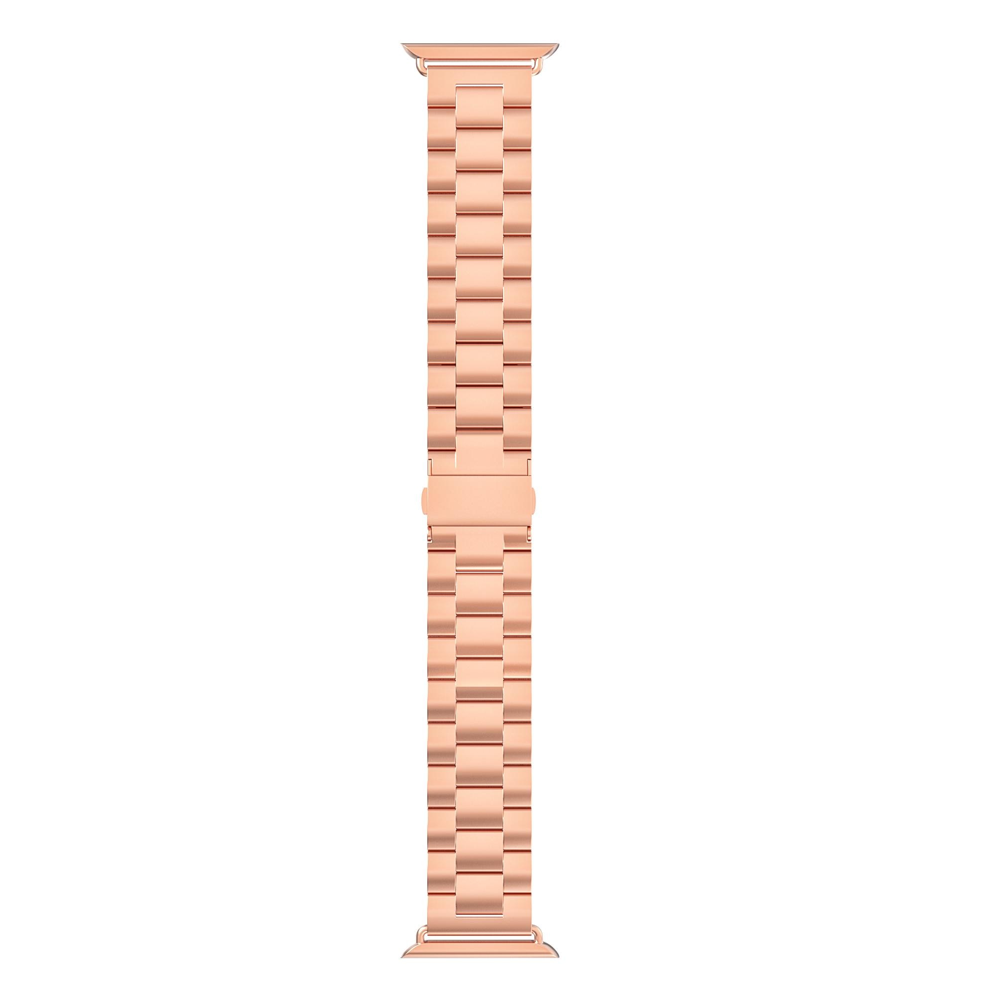 Correa de acero Apple Watch Series 7 41mm Oro rosa