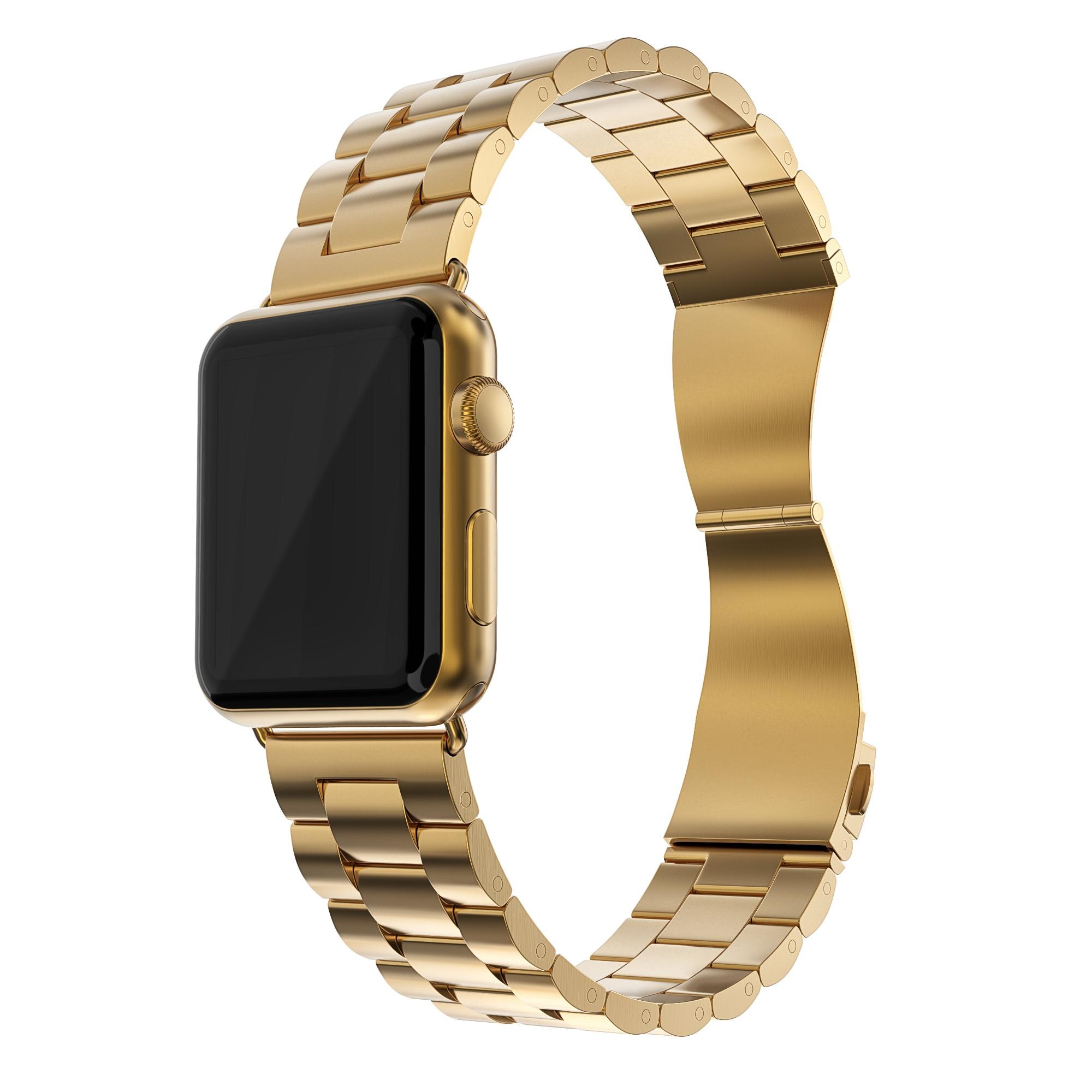 Correa de acero Apple Watch 45mm Series 8 Oro