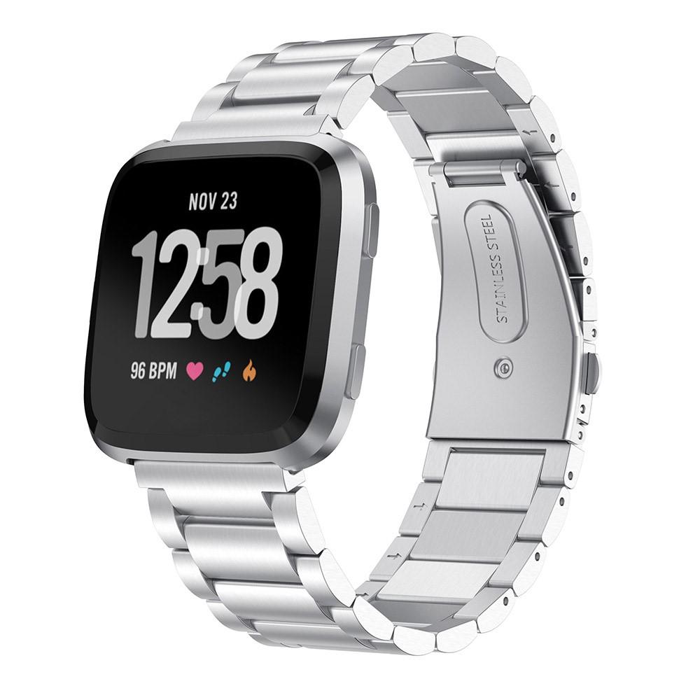 Correa de acero Fitbit Versa/Versa Lite/Versa 2 Plata