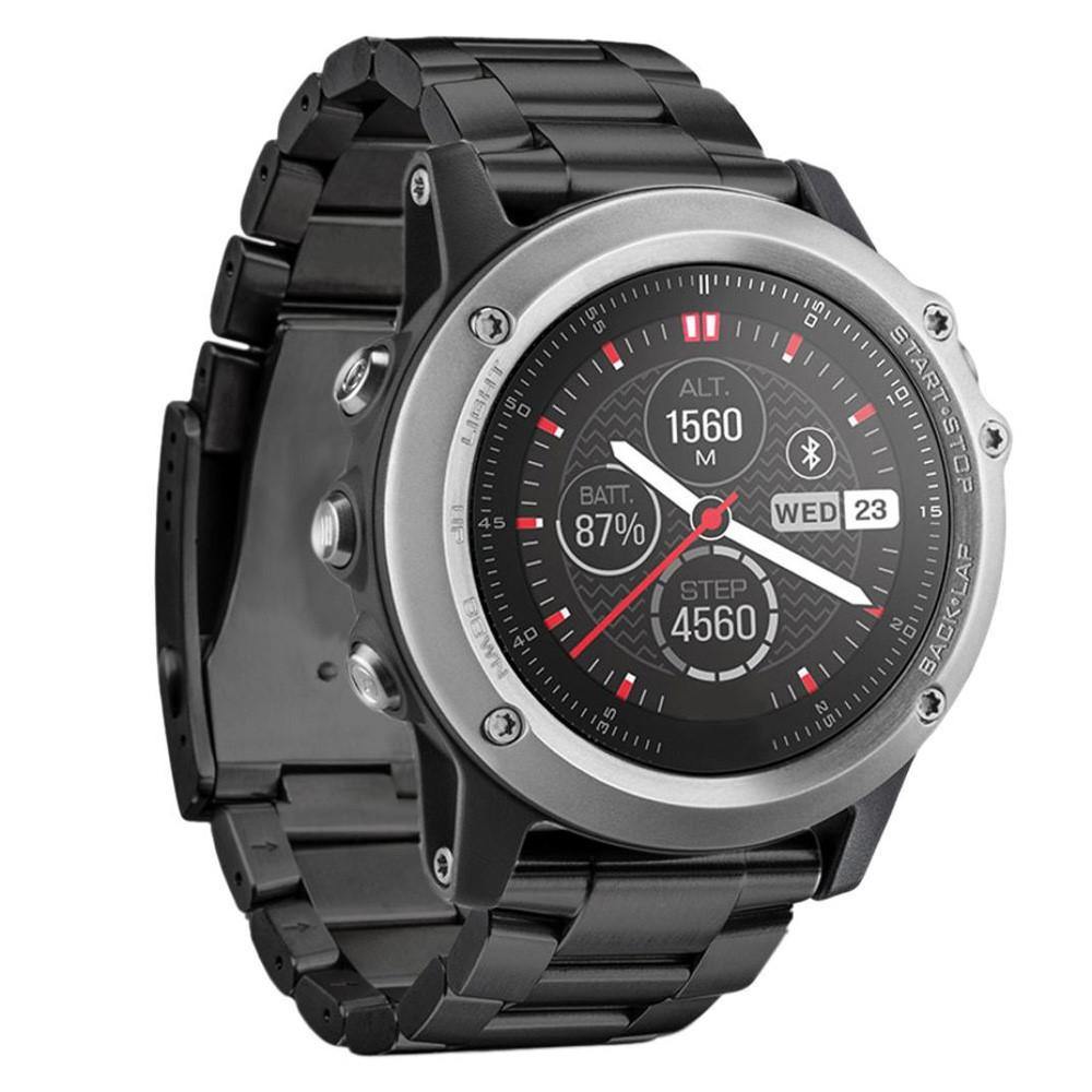 Correa de acero Garmin Fenix 3/3 HR/5X/5X Plus Negro - Comprar online