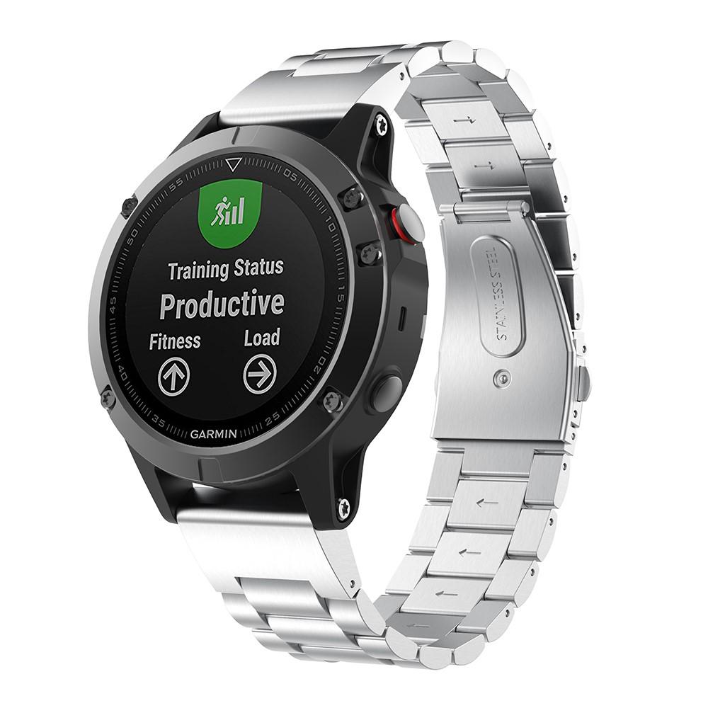 Correa de acero Garmin Fenix 5/5 Plus plata