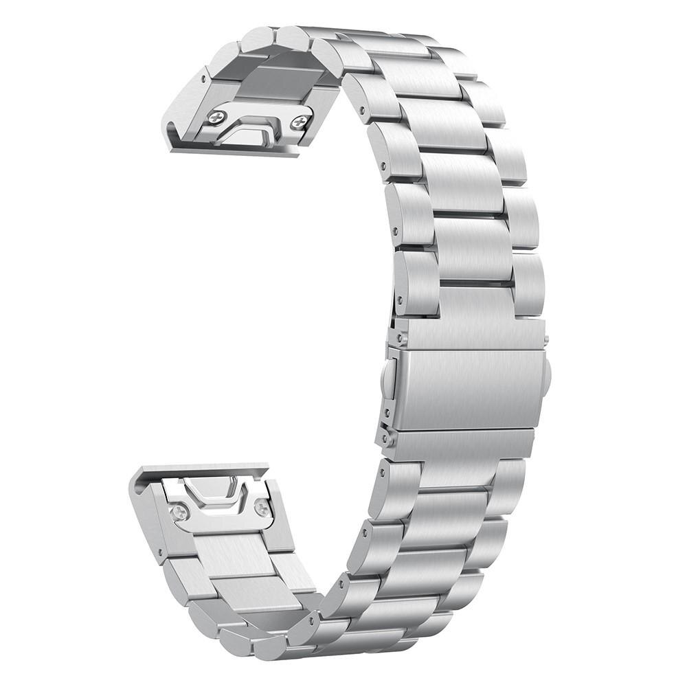 Correa de acero Garmin Fenix 5/Fenix 5 Plus Plata