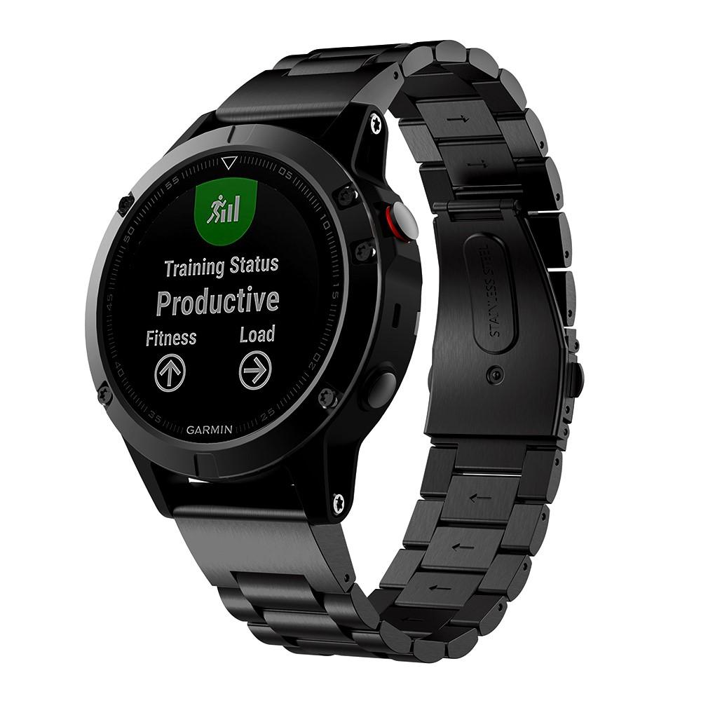 Correa de acero Garmin Forerunner 965 Negro