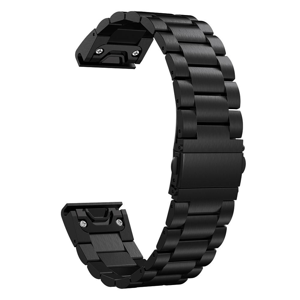 Correa de acero Garmin Forerunner 965 Negro