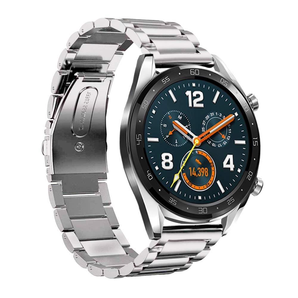 Correa de acero Huawei Watch GT/GT 2 46mm/GT 2e Plata