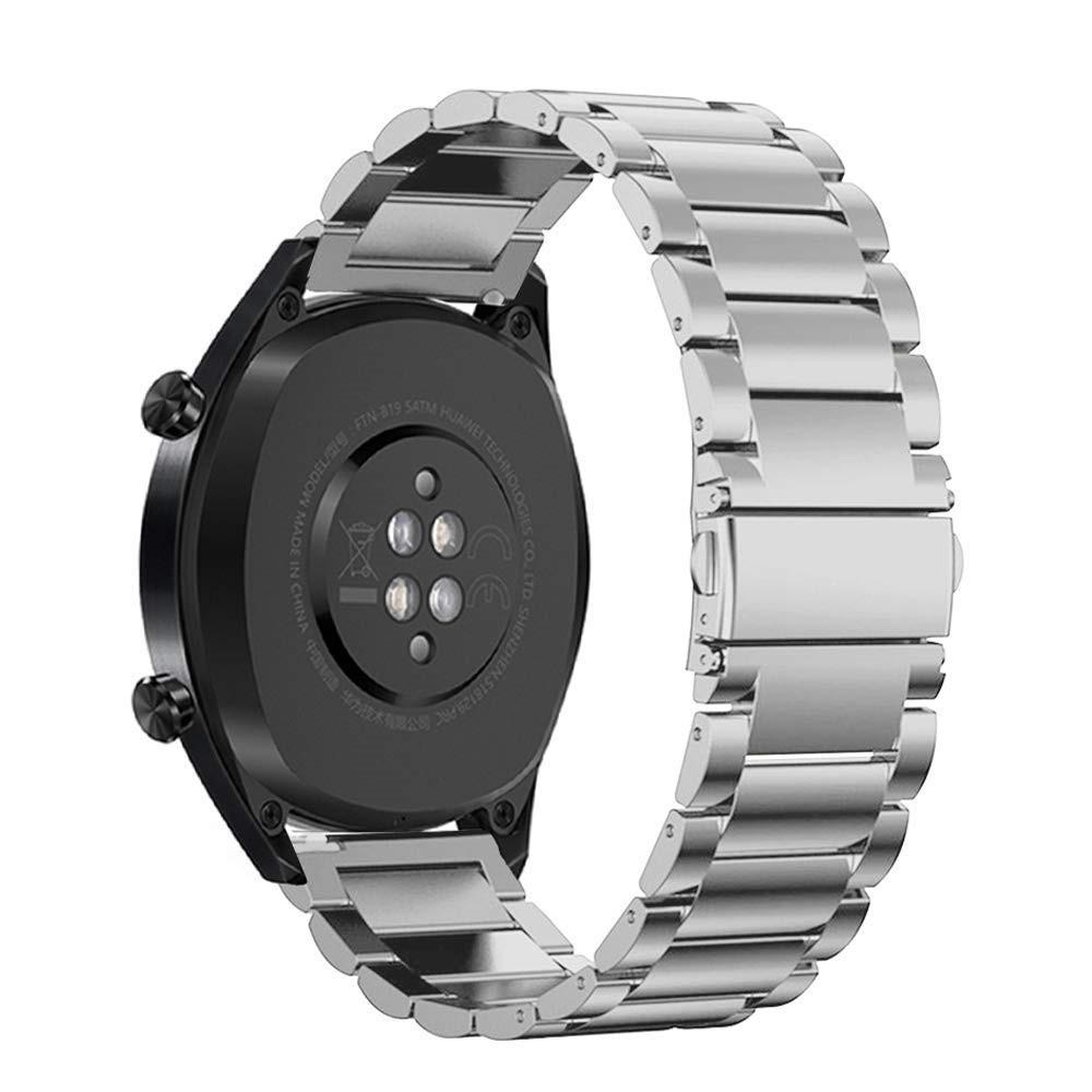 Correa de acero Huawei Watch GT/GT 2 46mm/GT 2e Plata