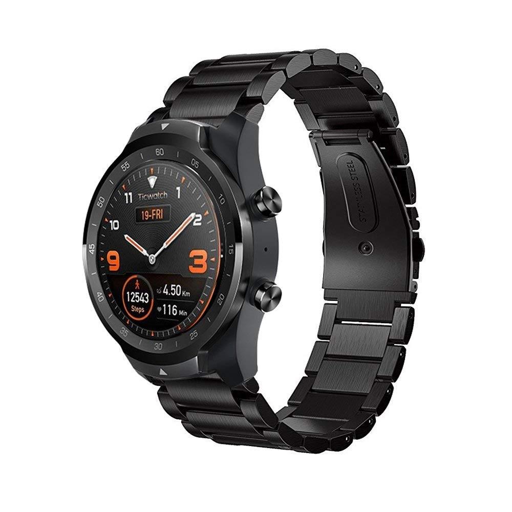 Correa de acero Mobvoi Ticwatch Pro/S2/E2 Negro