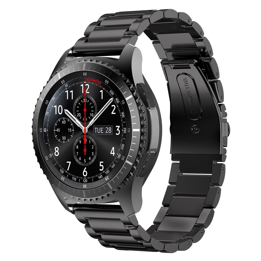 Correa de acero Samsung Gear S3 Frontier/S3 Classic Negro