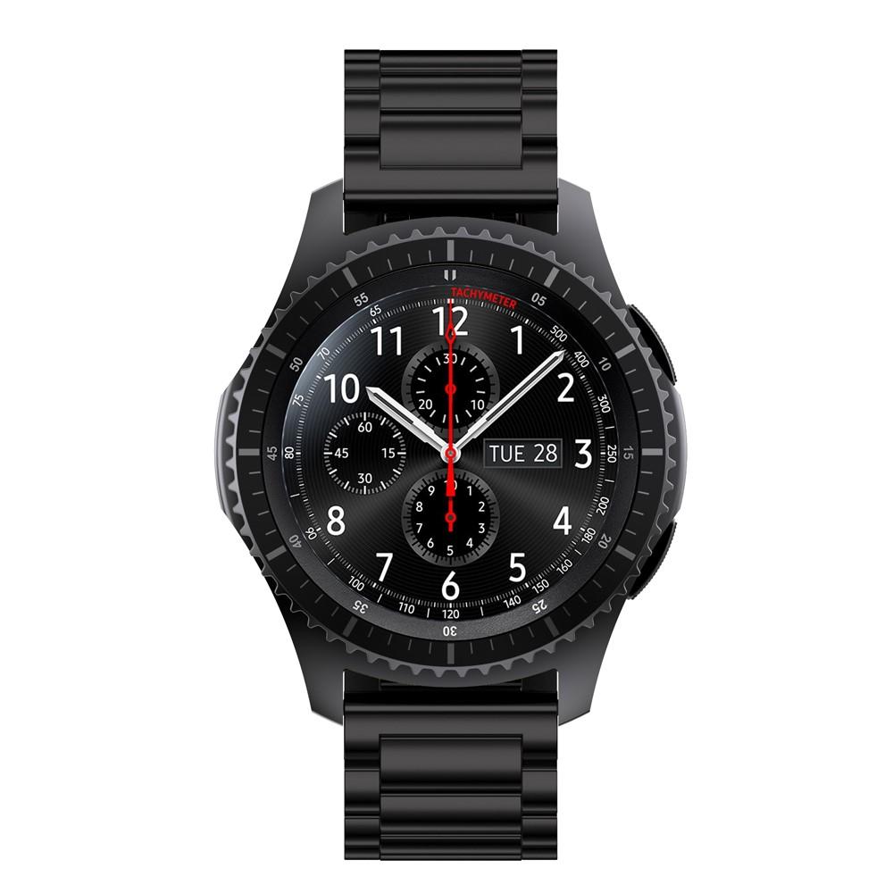 Correa de acero Samsung Gear S3 Frontier/S3 Classic Negro