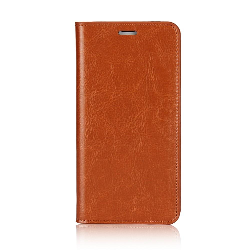 Funda cartera de cuero genuino iPhone X/XS Marrón