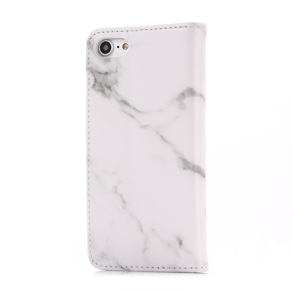 Funda cartera iPhone SE (2020) Mármol blanco