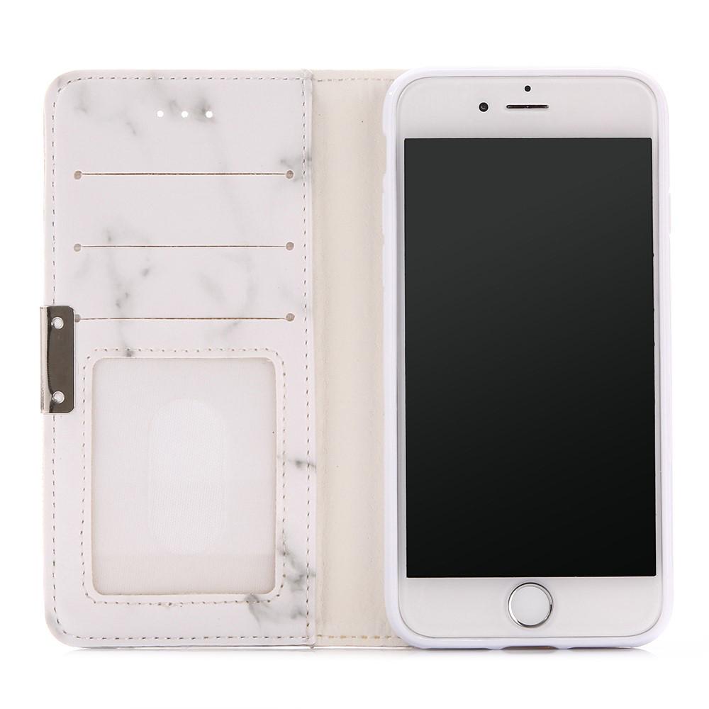 Funda cartera iPhone 8 Mármol blanco