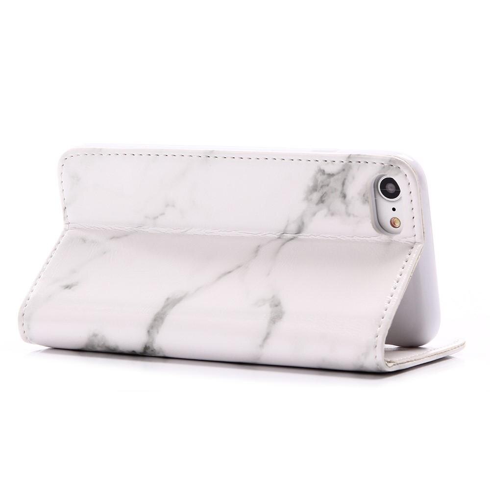 Funda cartera iPhone 8 Mármol blanco