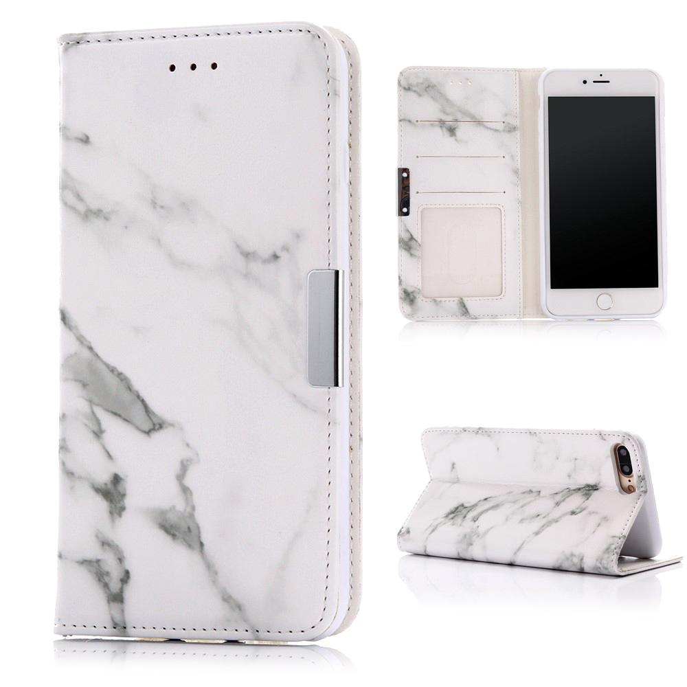 Funda cartera iPhone 7 Plus/8 Plus Mármol blanco