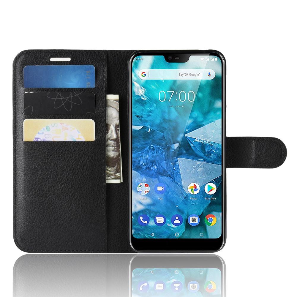 Funda cartera Nokia 7.1 Negro