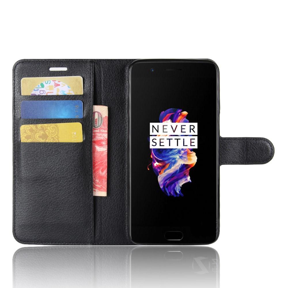 Funda cartera  OnePlus 5 Negro