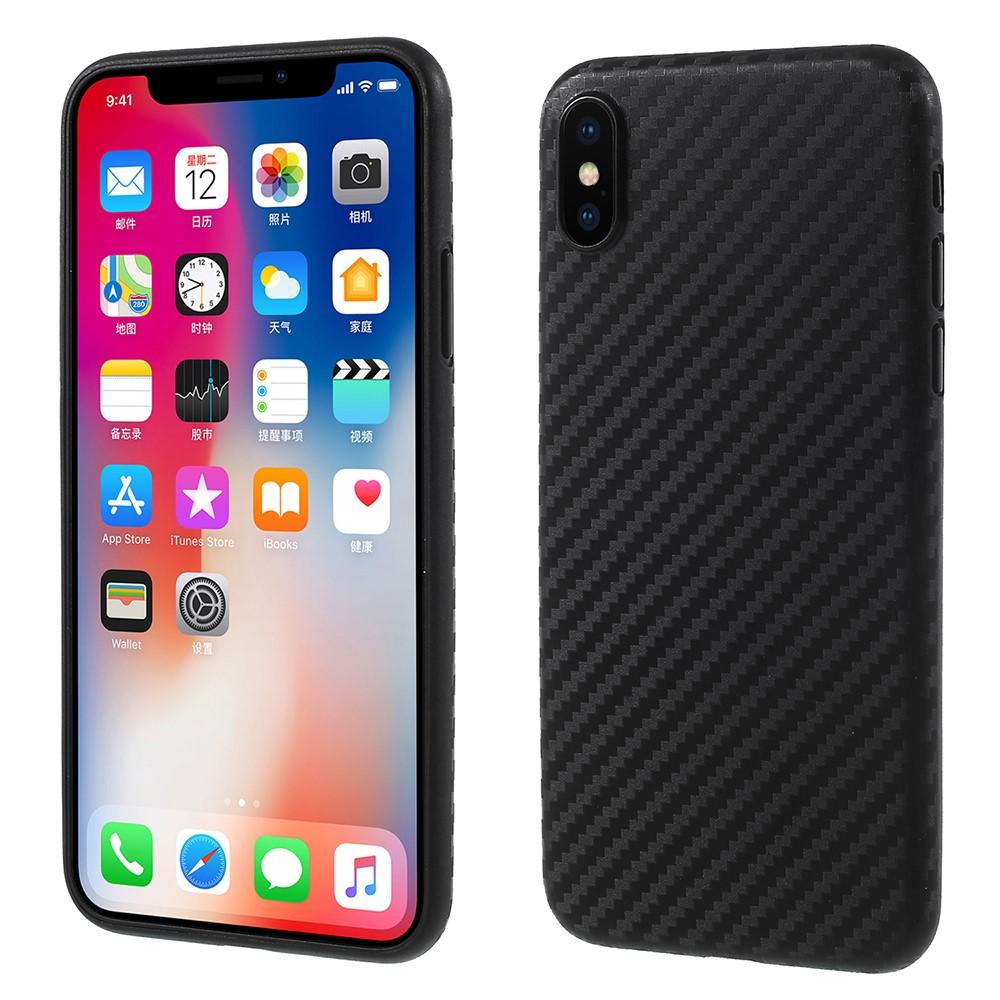 Funda UltraThin iPhone X/XS Fibra de carbon