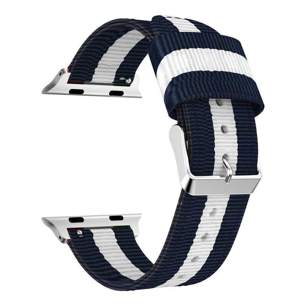 Correa de nailon Apple Watch Ultra 49mm azul/blanco