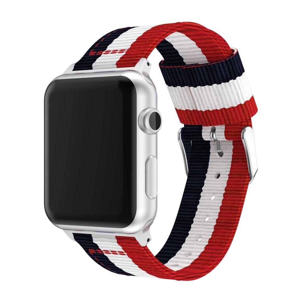 Correa de nailon Apple Watch Ultra 2 49mm azul/blanco/rojo